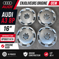 4 enjoliveurs Audi A3 8P 16 pouces origine OEM 8P0601147A radkappe wheel trims