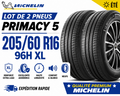 🛞 Lot de 2 pneus 205/60 R16 96H MICHELIN PRIMACY 5 XL – Été – Renforcés – Neufs