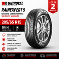 🛞 Lot de 2 pneus 205/65 R15 94H UNIROYAL RAINEXPERT 5 – NEUFS – ÉTÉ
