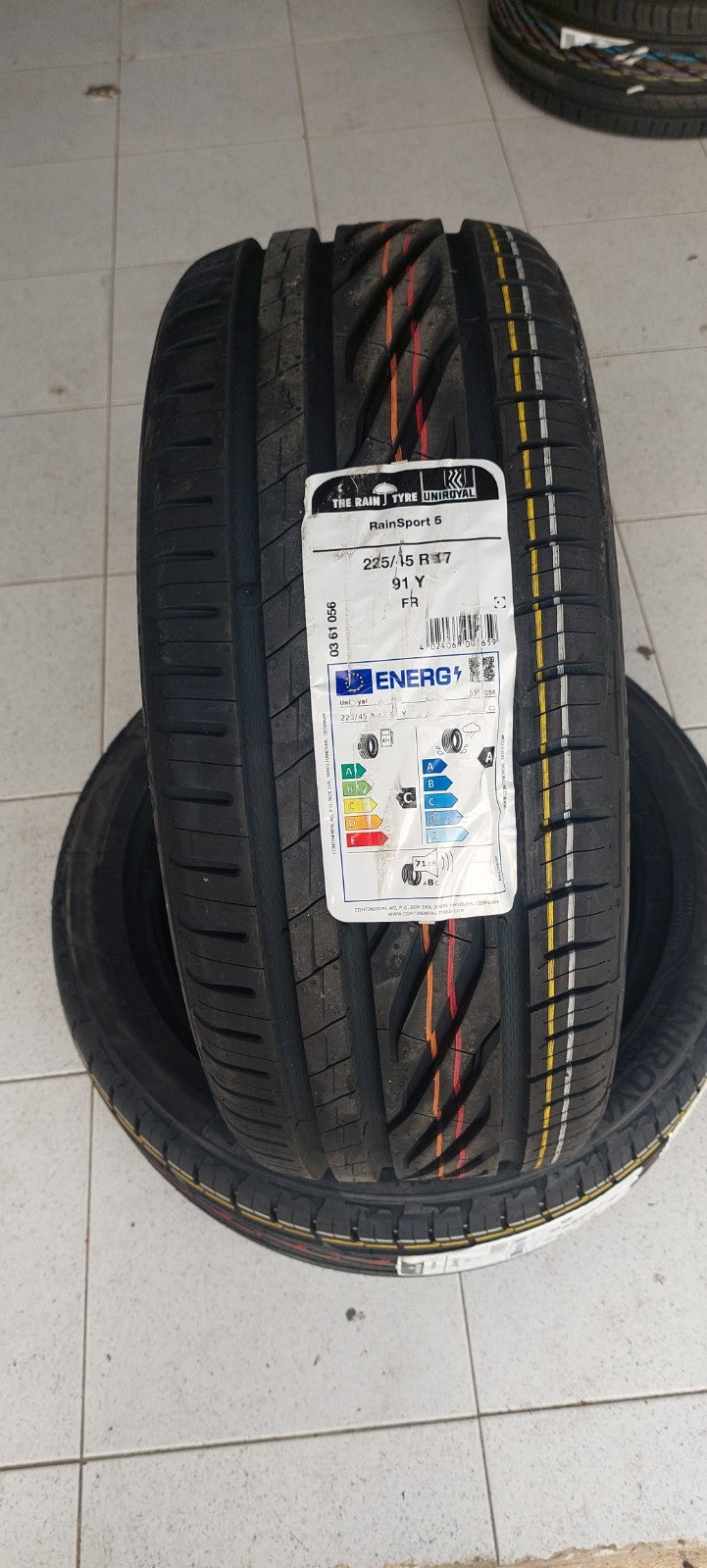 2x PNEUS 225/45 R17 91Y UNIROYAL RAINSPORT 5 NEUFS – ULTRA GRIP PLUIE