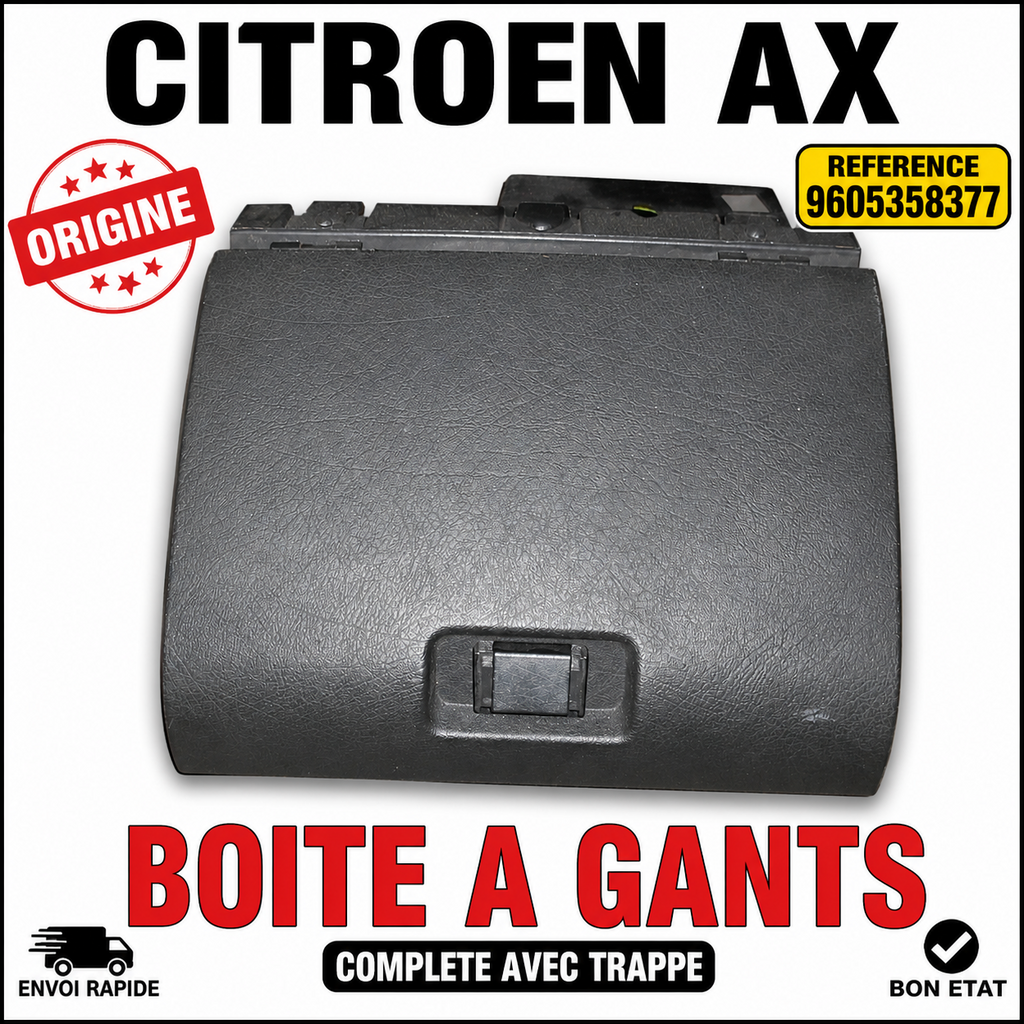 BOITE A GANTS CITROEN AX 9605358377 ORIGINE COMPLETE