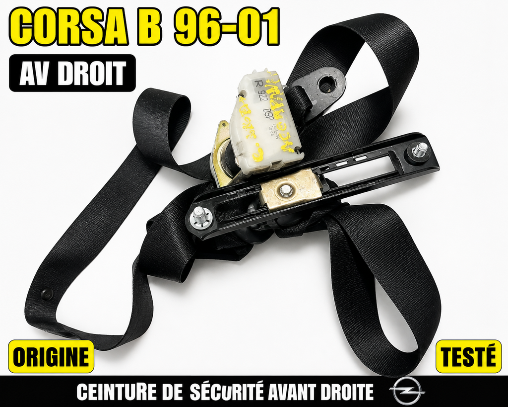 CEINTURE DE SÉCURITÉ AVANT DROITE OPEL CORSA B 1996-2001 5 PORTES ORIGINE