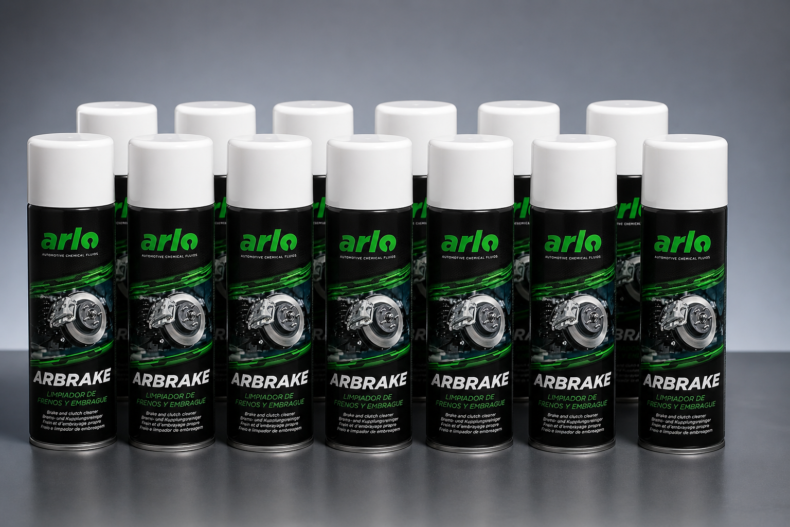 Lot 12 Nettoyant Freins Embrayage ARLO ARBRAKE 500ml Spray Dégraissant Puissant