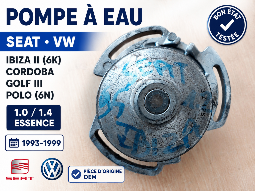 Pompe à eau SEAT Ibiza II Cordoba VW Golf III 1.0 1.4 essence 1993-1999