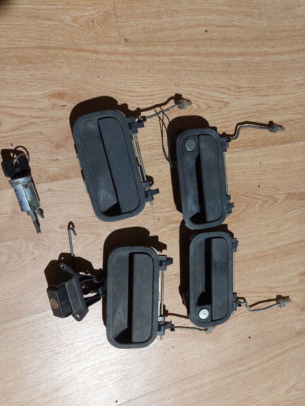 ENSEMBLE 4 POIGNÉES + BARILLETS OPEL VECTRA A 1988-1995 REF 90038193 COMPLET
