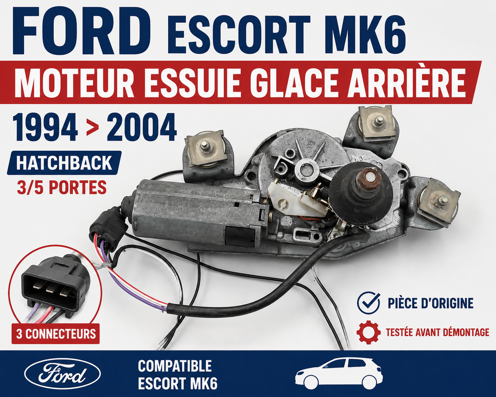 Moteur d’Essuie-Glace Arrière FORD Escort Mk6 Hatchback 1994-2004
