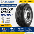 Lot de 2 Pneus MICHELIN Agilis CrossClimate 195/70 R15C 104/102T M+S 4 Saisons