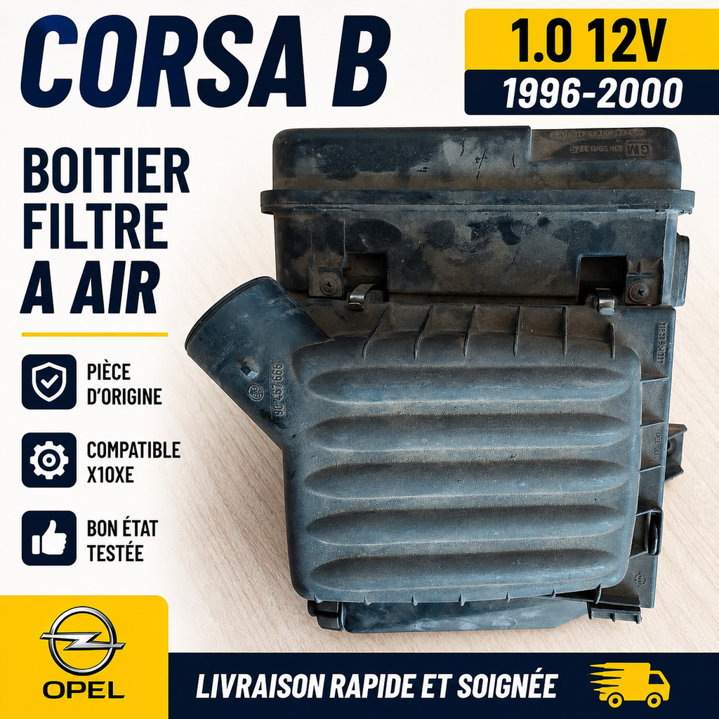 BOITIER FILTRE A AIR OPEL CORSA B 1.0 12V 1996-2000 X10XE AIRBOX ORIGINE