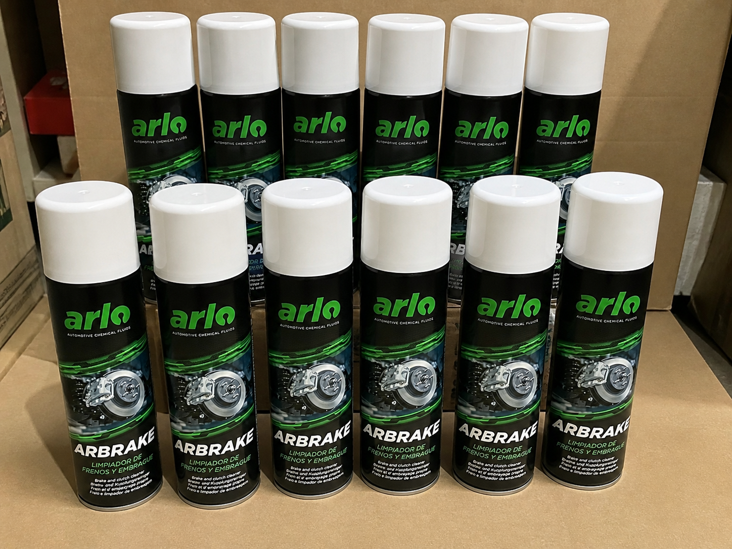 Lot 12 Nettoyant Freins Embrayage ARLO ARBRAKE 500ml Spray Dégraissant Puissant