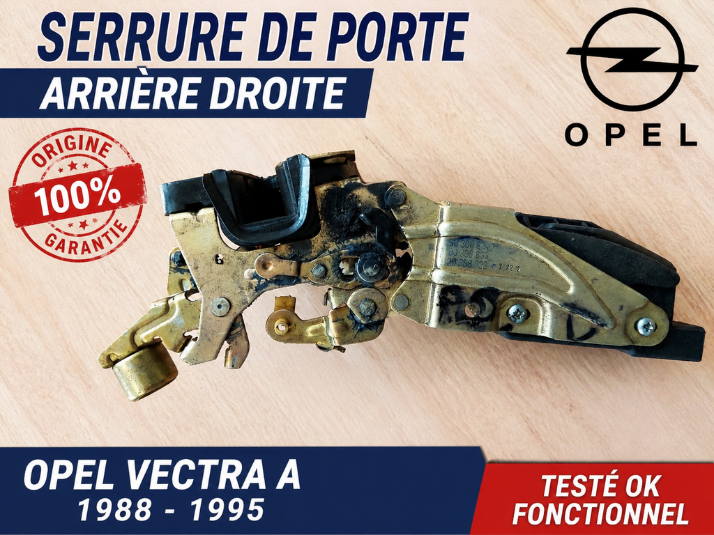 SERRURE PORTE AR DROITE OPEL VECTRA A 1988-1995 ORIGINE OEM 90306834