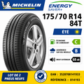 Lot de 2 Pneus MICHELIN ENERGY SAVER+ 175/70 R14 84T Été Neufs