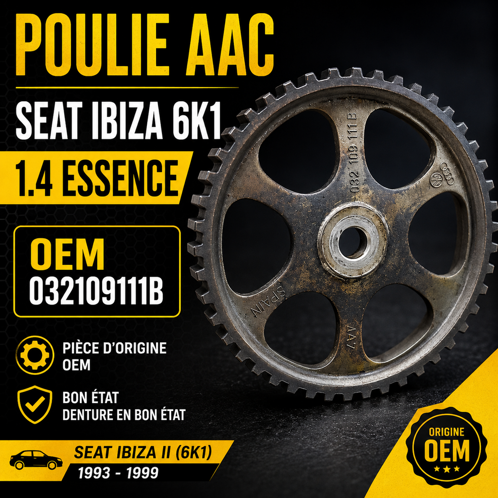 Poulie d’arbre à cames SEAT Ibiza II 6K1 1.4 Essence 1993-1999 032109111B OEM